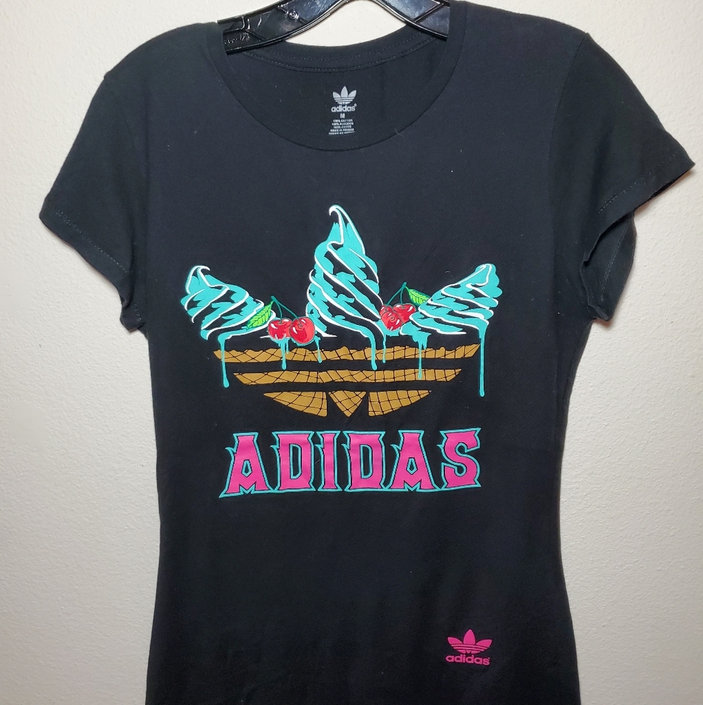 Womens Adidas "Sundae" Graphic Tshirt Sz Med